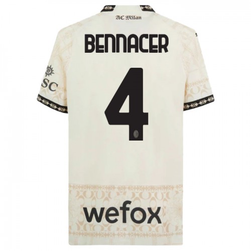 Fotbollskläder AC Milan Ismael Bennacer 4 Fjärdetröja 2023-24 Vit - Kortärmad Fotbollskläder AC Milan Ismael Bennacer 4 Fjärdetröja 2023-24 Vit - Kortärmad
